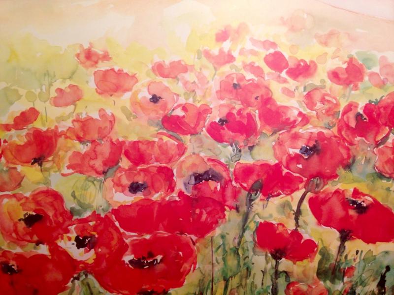 Blumen in Aquarell