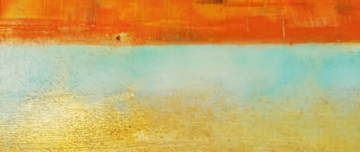 Freies Spiel mit Farbe, Gold und Papier